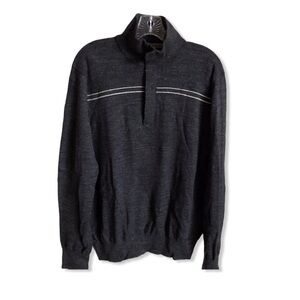 Banana Republic Grey Mock Neck Popover Sweater